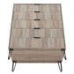 Manhattan Comfort DUMBO Grey Modern 5-Drawer Tall Dresser