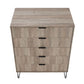 Manhattan Comfort DUMBO Grey Modern 5-Drawer Tall Dresser