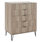 Manhattan Comfort DUMBO Grey Modern 5-Drawer Tall Dresser