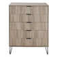 Manhattan Comfort DUMBO Grey Modern 5-Drawer Tall Dresser