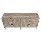 Manhattan Comfort DUMBO Grey Modern 6-Drawer Double Low Dresser