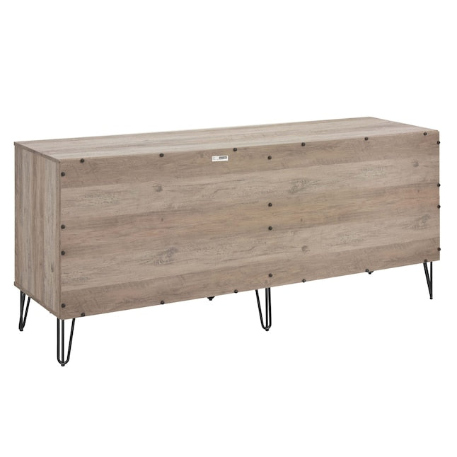 Manhattan Comfort DUMBO Grey Modern 6-Drawer Double Low Dresser