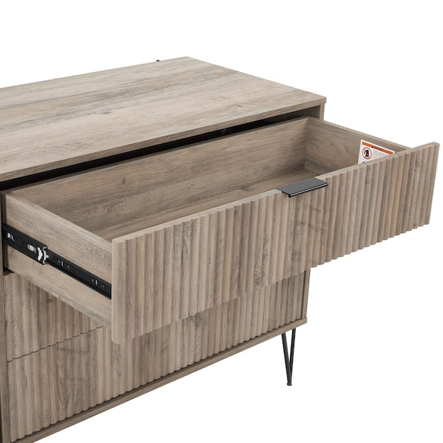 Manhattan Comfort DUMBO Grey Modern 6-Drawer Double Low Dresser