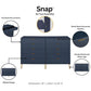 Manhattan Comfort DUMBO Midnight Blue Modern 10-Drawer Double Tall Dresser