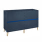 Manhattan Comfort DUMBO Midnight Blue Modern 10-Drawer Double Tall Dresser