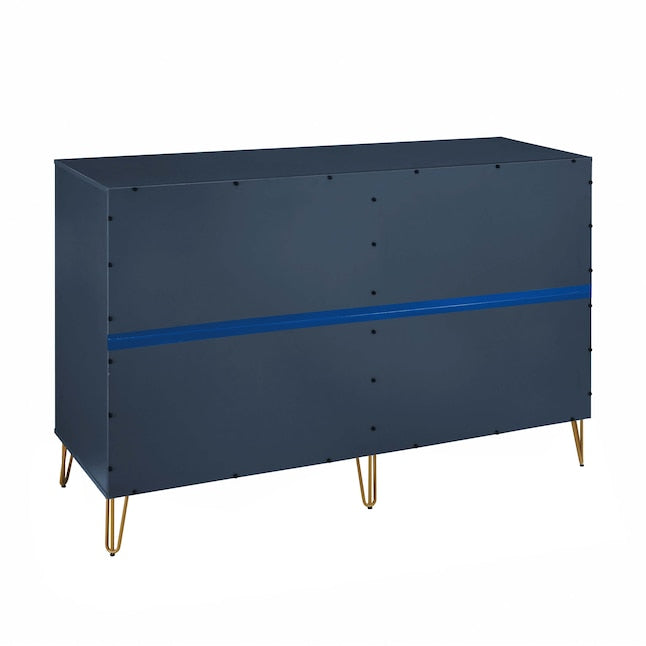 Manhattan Comfort DUMBO Midnight Blue Modern 10-Drawer Double Tall Dresser