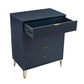Manhattan Comfort DUMBO Midnight Blue Modern 5-Drawer Tall Dresser