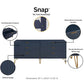 Manhattan Comfort DUMBO Midnight Blue Modern 6-Drawer Double Low Dresser