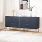 Manhattan Comfort DUMBO Midnight Blue Modern 6-Drawer Double Low Dresser