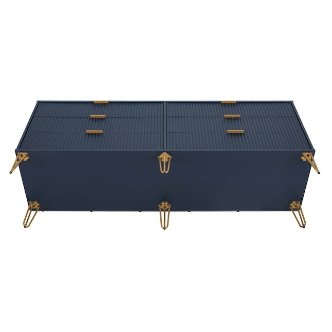 Manhattan Comfort DUMBO Midnight Blue Modern 6-Drawer Double Low Dresser