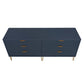 Manhattan Comfort DUMBO Midnight Blue Modern 6-Drawer Double Low Dresser