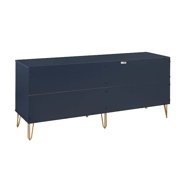 Manhattan Comfort DUMBO Midnight Blue Modern 6-Drawer Double Low Dresser