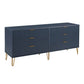 Manhattan Comfort DUMBO Midnight Blue Modern 6-Drawer Double Low Dresser