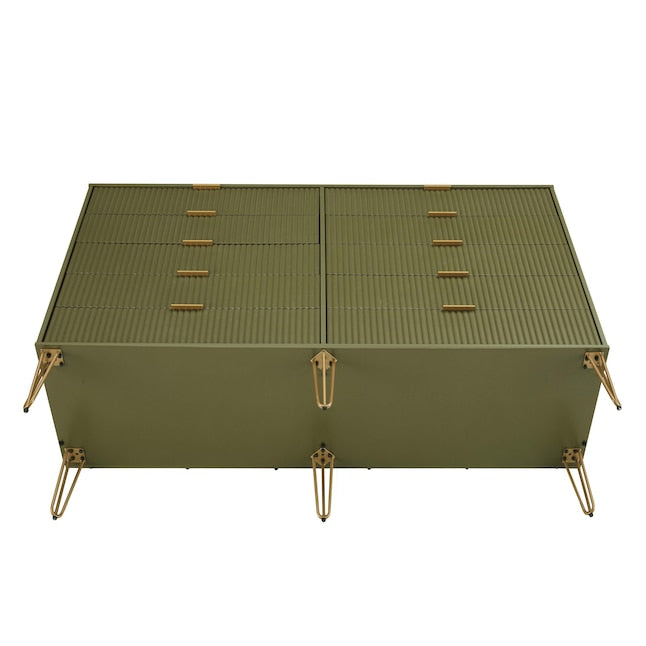 Manhattan Comfort DUMBO Olive Green Modern 10-Drawer Double Tall Dresser