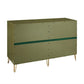 Manhattan Comfort DUMBO Olive Green Modern 10-Drawer Double Tall Dresser