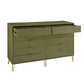 Manhattan Comfort DUMBO Olive Green Modern 10-Drawer Double Tall Dresser
