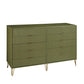 Manhattan Comfort DUMBO Olive Green Modern 10-Drawer Double Tall Dresser