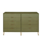 Manhattan Comfort DUMBO Olive Green Modern 10-Drawer Double Tall Dresser