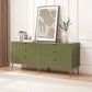 Manhattan Comfort DUMBO Olive Green Modern 6-Drawer Double Low Dresser
