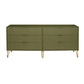 Manhattan Comfort DUMBO Olive Green Modern 6-Drawer Double Low Dresser