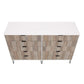 Manhattan Comfort DUMBO White And Grey Modern 10-Drawer Double Tall Dresser