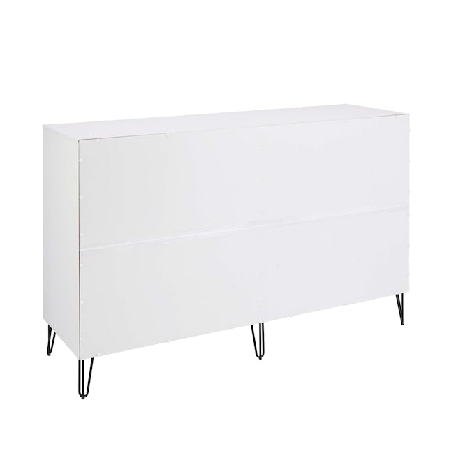Manhattan Comfort DUMBO White And Grey Modern 10-Drawer Double Tall Dresser
