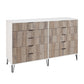 Manhattan Comfort DUMBO White And Grey Modern 10-Drawer Double Tall Dresser