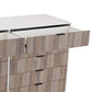 Manhattan Comfort DUMBO White And Grey Modern 10-Drawer Double Tall Dresser