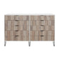 Manhattan Comfort DUMBO White And Grey Modern 10-Drawer Double Tall Dresser