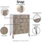 Manhattan Comfort DUMBO White And Grey Modern 5-Drawer Tall Dresser