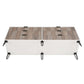 Manhattan Comfort DUMBO White And Grey Modern 6-Drawer Double Low Dresser