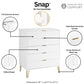 Manhattan Comfort DUMBO White Modern 5-Drawer Tall Dresser