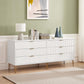 Manhattan Comfort DUMBO White Modern 6-Drawer Double Low Dresser