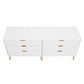 Manhattan Comfort DUMBO White Modern 6-Drawer Double Low Dresser