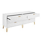 Manhattan Comfort DUMBO White Modern 6-Drawer Double Low Dresser