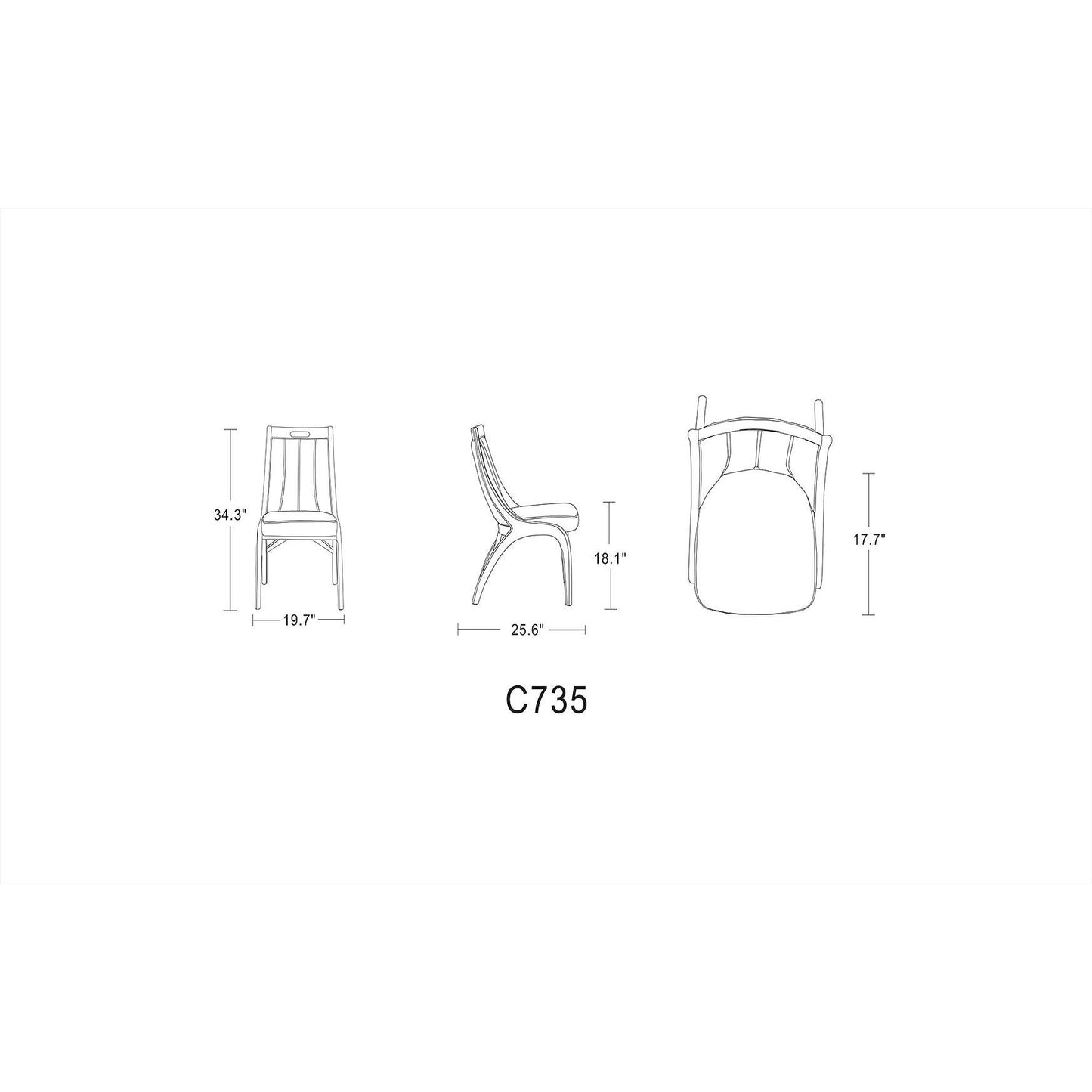 Manhattan Comfort Danube Silver Leatherette Dining Chairs In A Set Of 2
