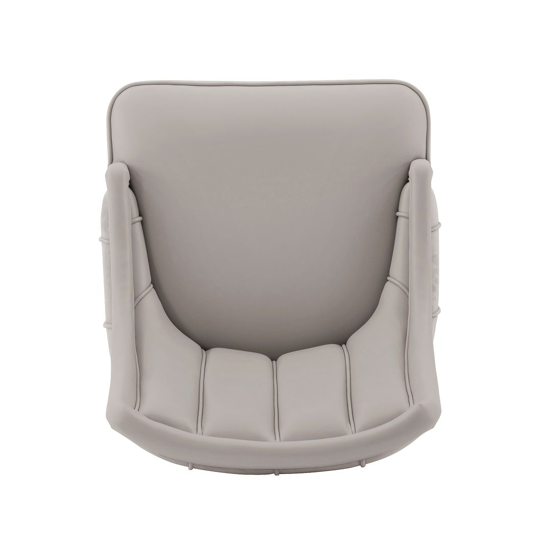 Manhattan Comfort Eda 2-Piece Gray Velvet & Leatherette Dining Chair