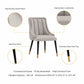 Manhattan Comfort Eda 2-Piece Gray Velvet & Leatherette Dining Chair