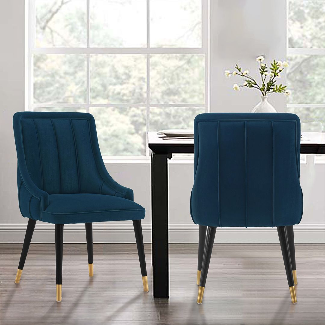 Edra blue velvet discount chair