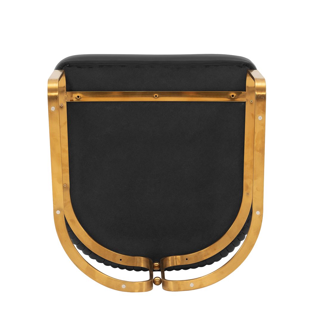 Manhattan Comfort Edra 2-Piece Leatherette Dining Armchair In Black