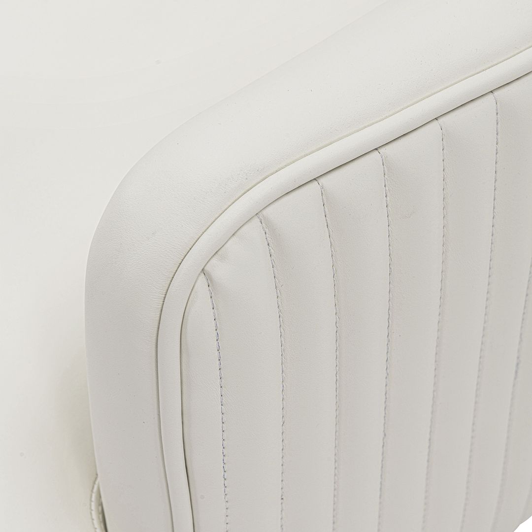 Manhattan Comfort Edra 2-Piece Leatherette Dining Armchair In Cream