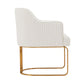 Manhattan Comfort Edra 2-Piece Leatherette Dining Armchair In Cream