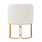 Manhattan Comfort Edra 2-Piece Leatherette Dining Armchair In Cream