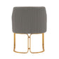 Manhattan Comfort Edra 2-Piece Leatherette Dining Armchair In Taupe