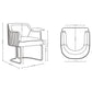 Manhattan Comfort Edra 2-Piece Leatherette Dining Armchair In Taupe