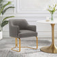 Manhattan Comfort Edra 2-Piece Leatherette Dining Armchair In Taupe