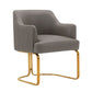 Manhattan Comfort Edra 2-Piece Leatherette Dining Armchair In Taupe