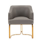 Manhattan Comfort Edra 2-Piece Leatherette Dining Armchair In Taupe