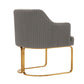 Manhattan Comfort Edra 2-Piece Leatherette Dining Armchair In Taupe