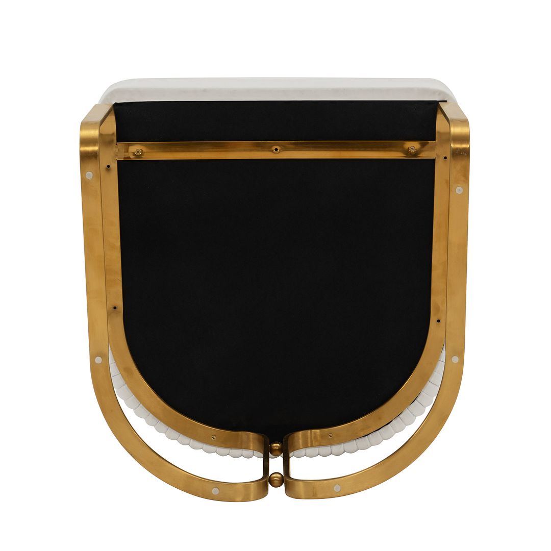 Manhattan Comfort Edra Leatherette Dining Armchair In Cream